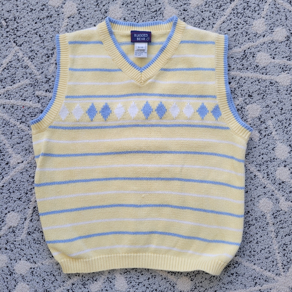 Vintage Rugged Bear knit Sweater Vest